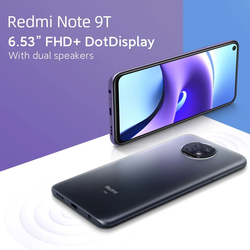 

Global Firmware Xiaomi Redmi Note 9T 5G Chinese Redmi Note 9 5G Smartphone 8GB 128GB Dimensity 800U Octa-core 5000mAh 48MP
