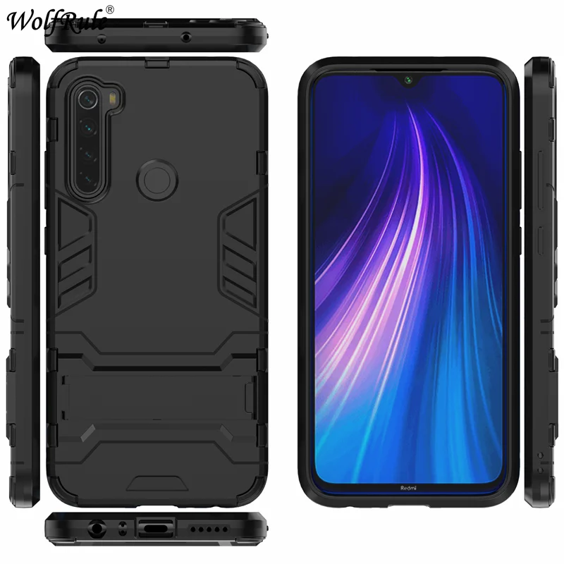 Чехол для Xiaomi Redmi Note 8 Чехол ударопрочный каучук силиконовый бронированная крышка для Xiaomi Redmi Note 8 чехол Redmi Note 8 чехол
