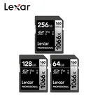 Карта памяти Lexar V30 U3 C10 SDXC, профессиональная SD-карта, оригинал, 1066x64 ГБ, 128 ГБ, 256 ГБ, 4K, UHD
