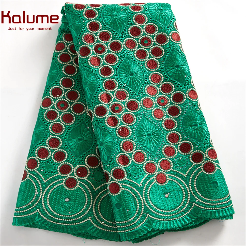Новейшая швейцарская Африканская Хлопковая кружевная ткань Kalume 2021