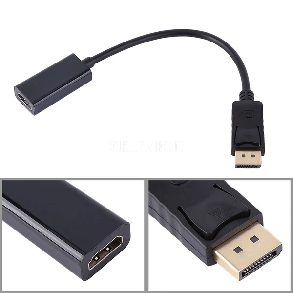 Переходник DP DisplayPort-HDMI 100 шт./лот переходник Display Port-HDMI штекер-гнездо Позолоченный