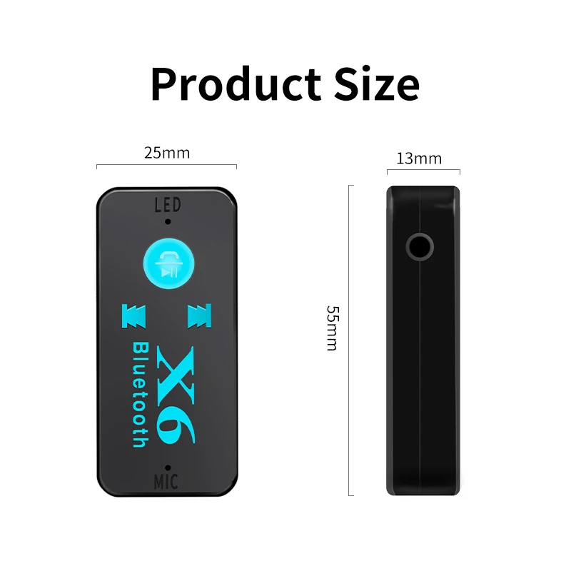 Hippcron Bluetooth приемник V5.0 адаптер Поддержка TF карта Handfree вызова музыкальный плеер