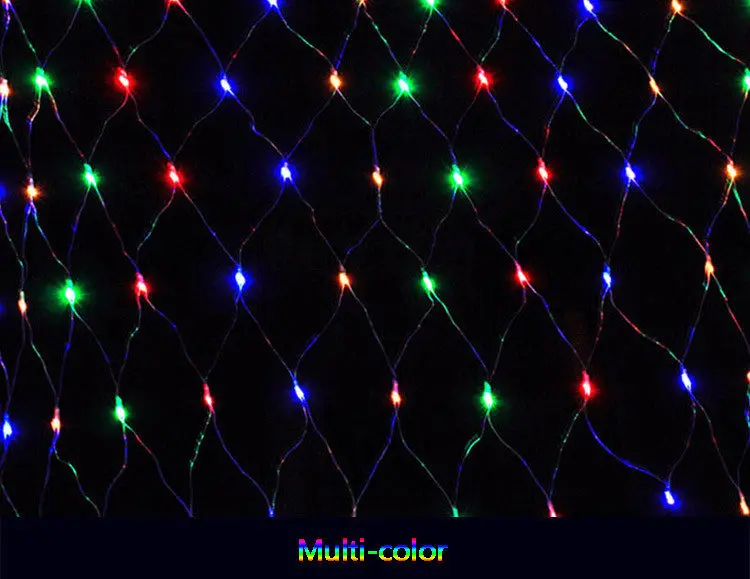 Net lights style Светодиодные сетчатые огни 220 В, свадебные украшения, рождественские сказочные гирлянды, уличные праздничные, новогодние, праздничные, садовые, luces de navidad - Испускаемый цвет: Net lights style