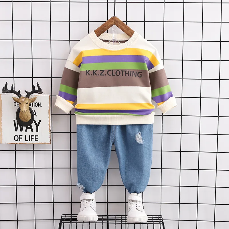 2 шт./компл. Детская Хлопковая футболка и брюки | одежда обувь