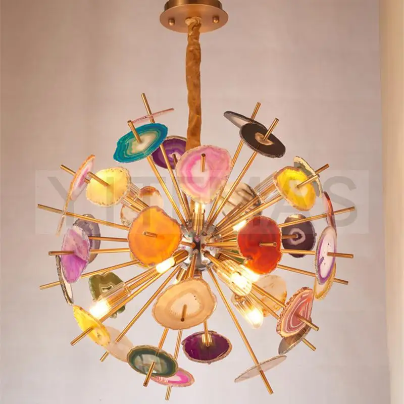 Синий розовый фиолетовый желтый зеленый коричневый натуральный агат каменные