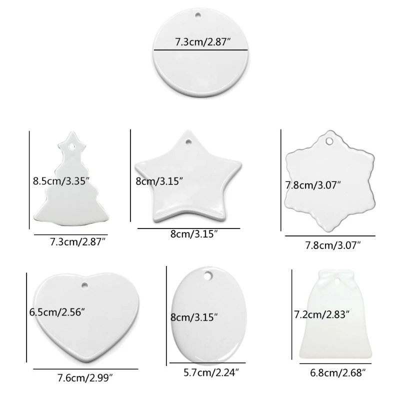 10 шт. сублимационная пустая подвеска теплопередающие керамические подвесные