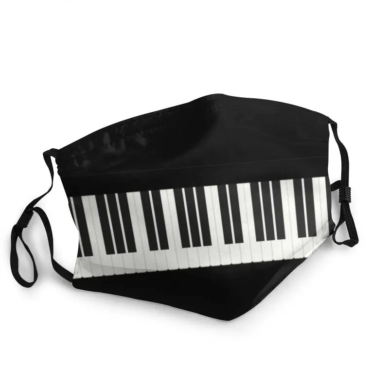 

Cool Piano Keys Non-Disposable Unisex Face Mask Pianists Classic Music Anti Haze Dust Protection Cover Respirator Mouth-Muffle