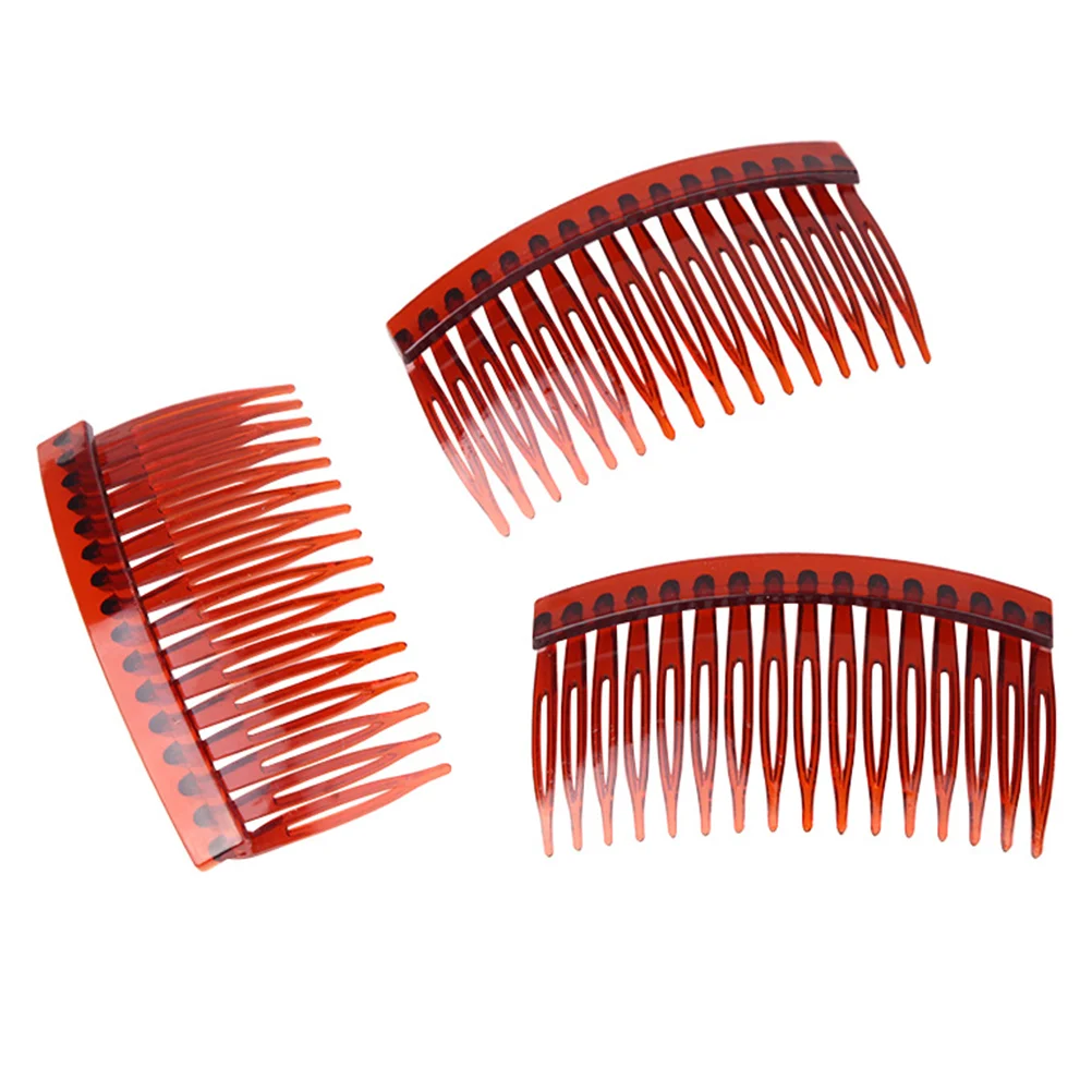 

20pcs 16 Teeth Hair Side Combs Plastic Hair Inserted Comb Hairpin Hair Accessories for Girls (Black, Clear Coffee,