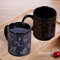 diy personalized magic mug heat sensitive ceramic mugs color changing coffee milk cup gift temperature changing coffee mug cap