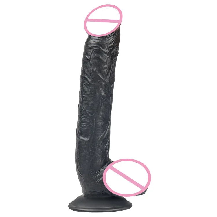 

28*4.4CM Super Huge Black Dildos Strapon Thick Giant Realistic Dildo Anal Butt with Suction Cup Big Soft Penis Sex Toy For Women