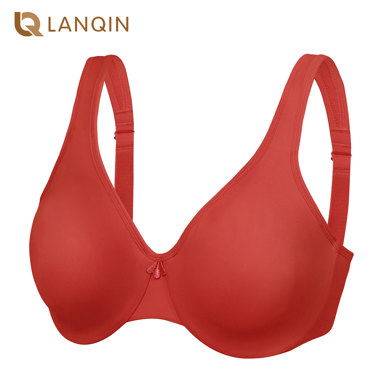 Women's Smooth  Minimizer Bra Plus Size Full Figure Large Busts Underwire Seamless B-DD E F G 32-42 44