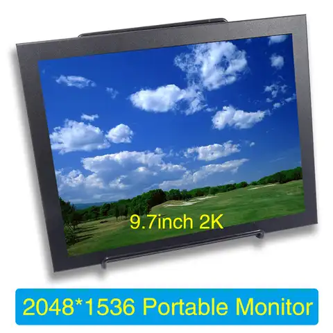 9,7 дюймовый монитор 2K 2048X153, 6 портативных мониторов, дисплей высокой четкости, мини-камера, совместимая с HDMI, дисплей заднего вида Pi IPS, светод...