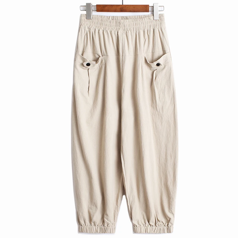 

Женские Плиссированные Брюки-шаровары, зеленые свободные брюки с высокой эластичной талией, весна-осень 2021, Z688