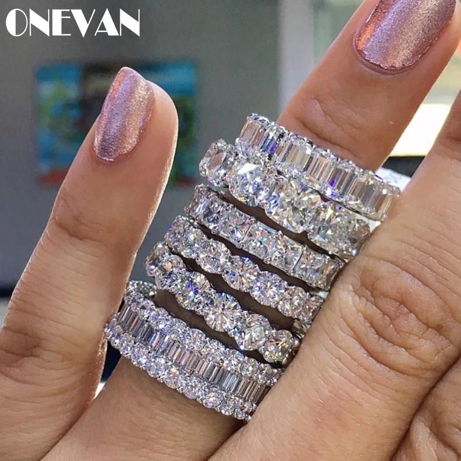 2020 модные овальные очаровательные кольца AAA в форме сердца багета с фианитами