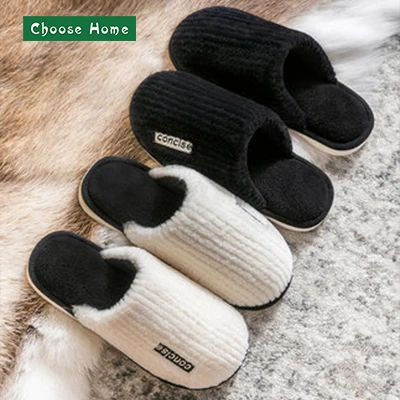 

Winter Slippers Women's Slippers Fuzzy Slippers With Fur Slipper Warm Cotton Slippers Men's Slipper