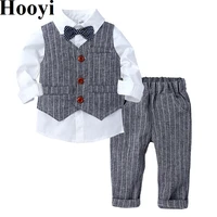 spring boys sets childrens stripe vest shirts baby long pants kids suits outfits clothes tuxedo
