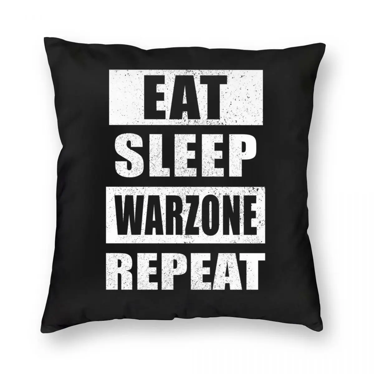 

Наволочка для подушки с надписью Eat Sleep Warzone, наволочка из полиэстера и льна с бархатным узором, Декоративная Подушка на молнии, наволочка для...