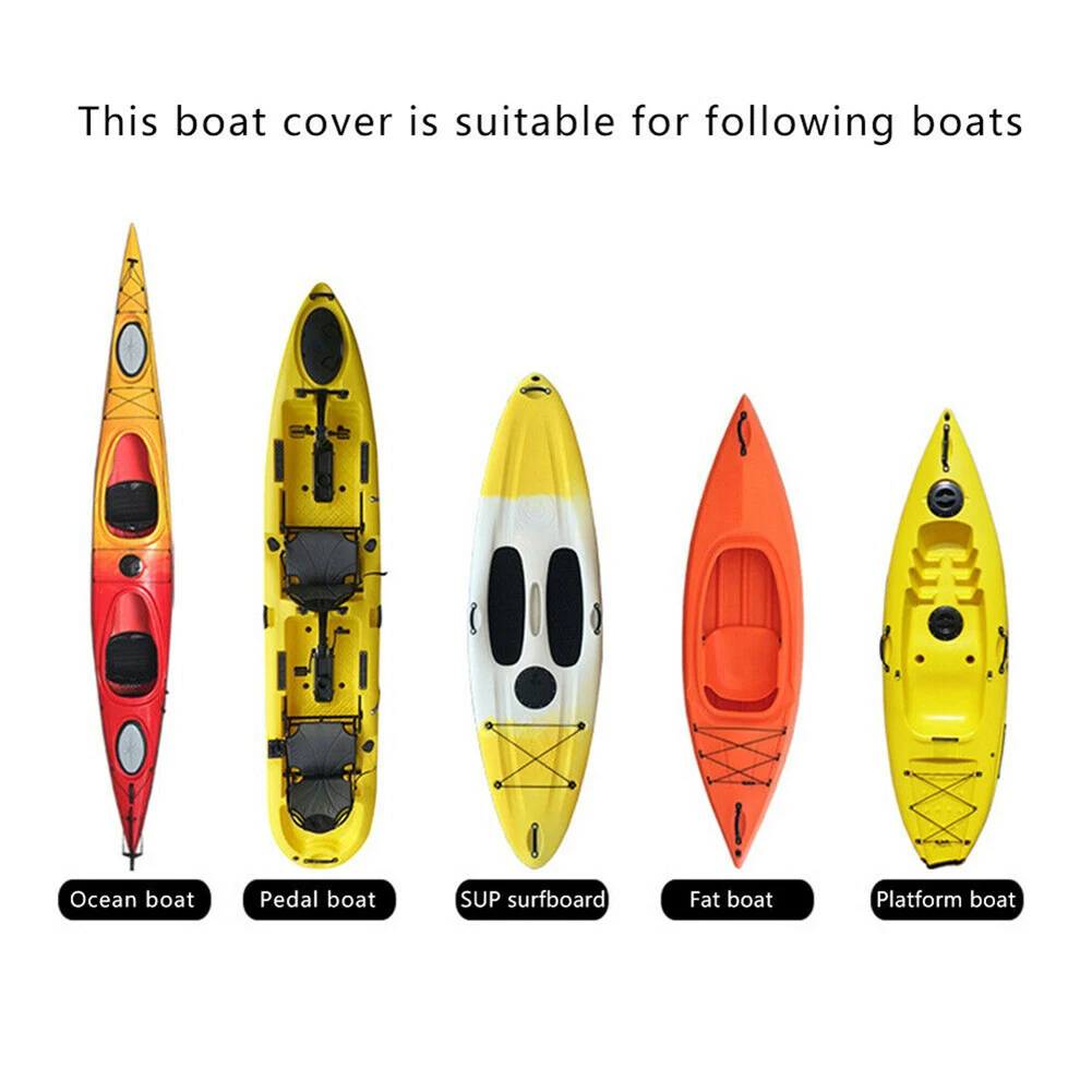 

Kayaking Cover Canoe Boat Waterproof UV Resistant Dust Professional Storage Cover Shield Kayak Boat Canoe Storage Cover