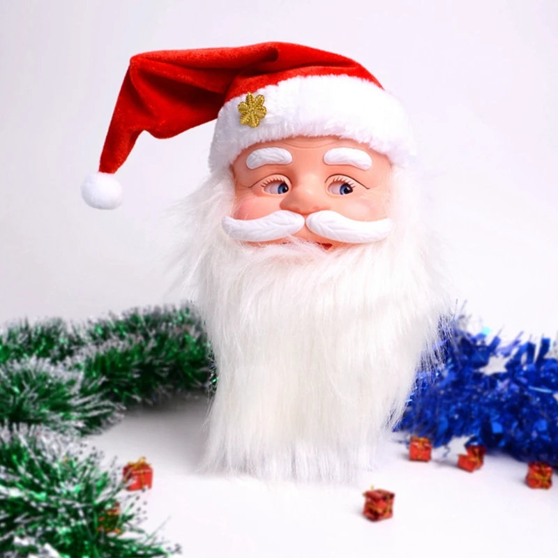 

Рождественская шапка Санта Клауса электрическая музыкальная вращающаяся поворотная крышка украшения для рождественской вечеринки для до...