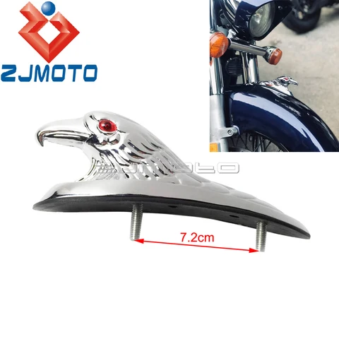 Хромированная статуя мотоцикла, головы орла, крыла, декоративная статуя для Honda Yamaha Suzuki Kawasaki, пользовательский талисман, крыло, украшение