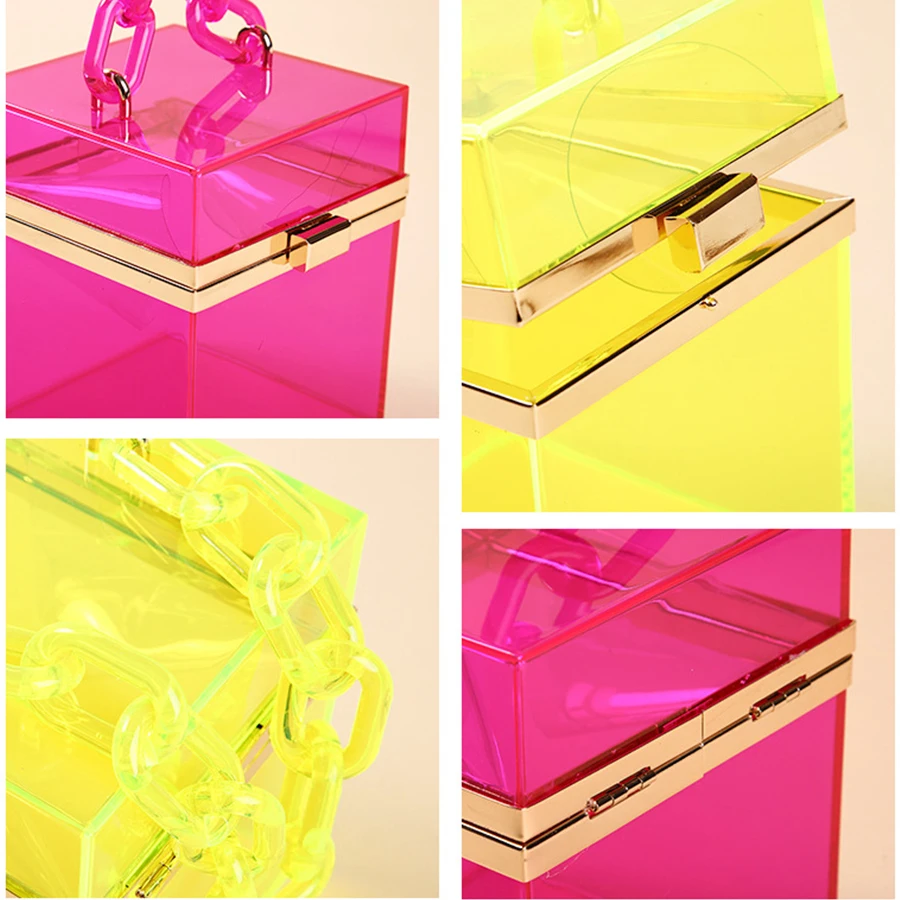 Прозрачные Акриловые клатчи для женщин сумка на плечо 2020 прозрачная акриловая