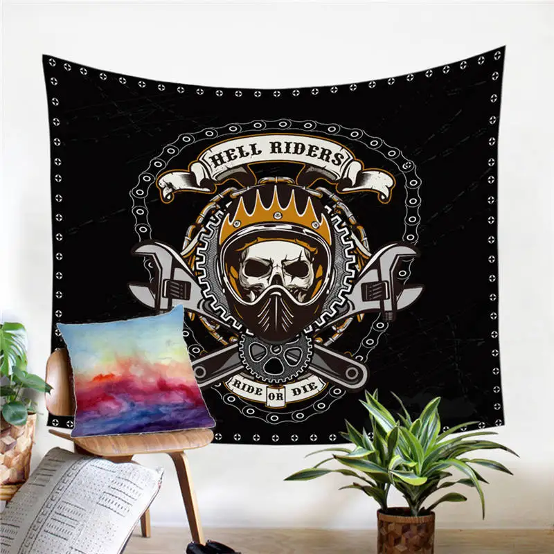 Skull 2 Постельные принадлежности Outlet сахарный череп и цветочный гобелен с цветочным принтом из микрофибры настенный Декор для дома постельное белье Простыня художественный ковер - Цвет: Skull 2