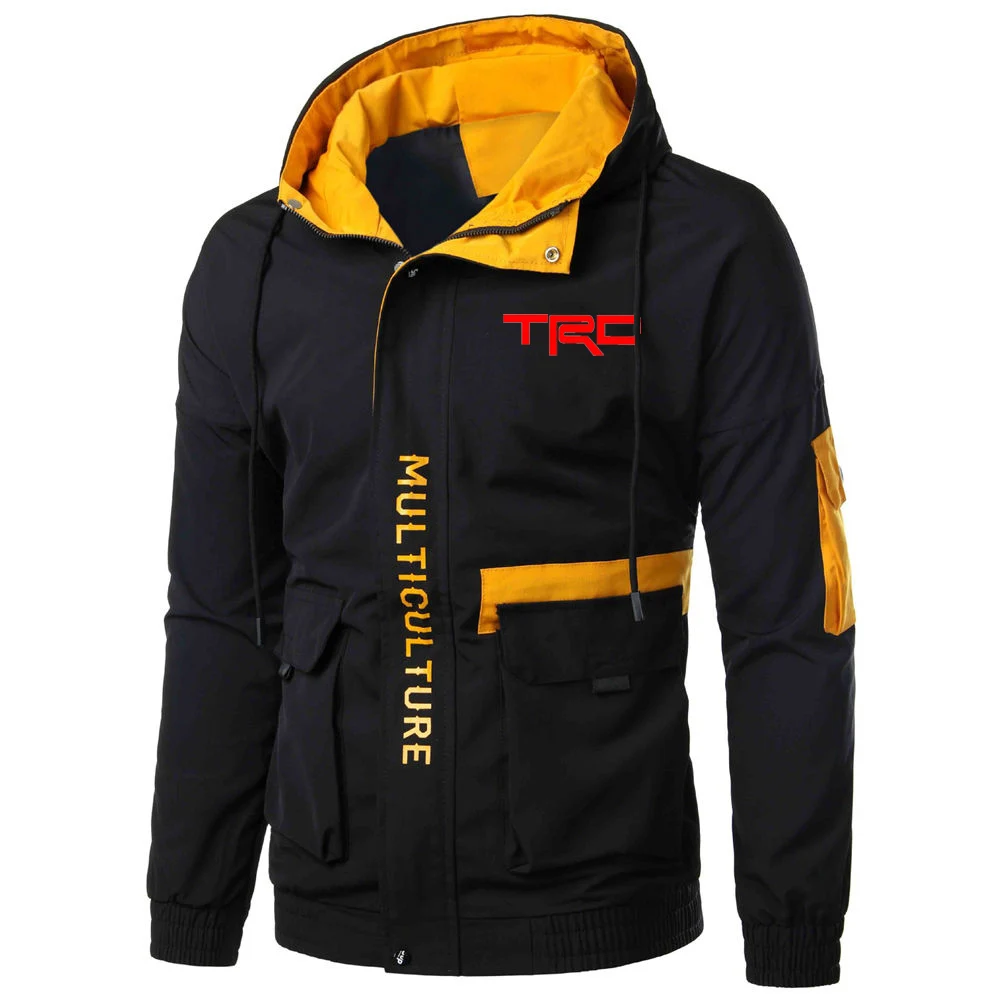 

Winter Spring Autumn Toyota Trd Car Logo Personality Wild Men Zipper Printing Hooded Male Outwear Leisure Jackets