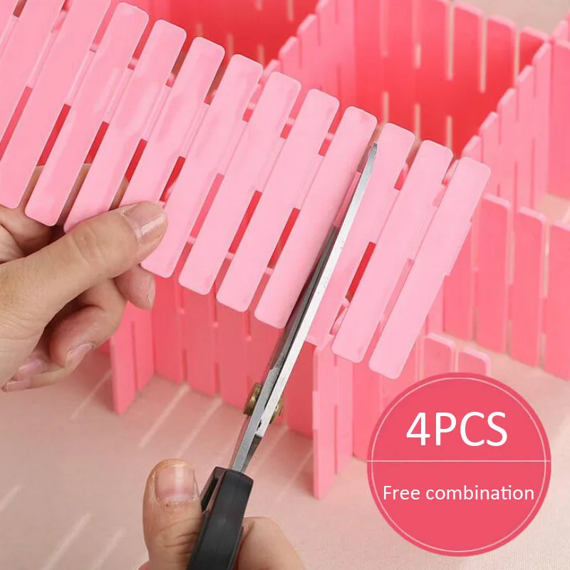 4 шт. новые регулируемые пластиковые разделители выдвижных ящиков DIY сетки