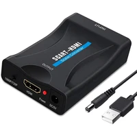 scart to hdmi adapter video audio converter support hd 720p1080p output for hdtv monitor projector dvd player to tv