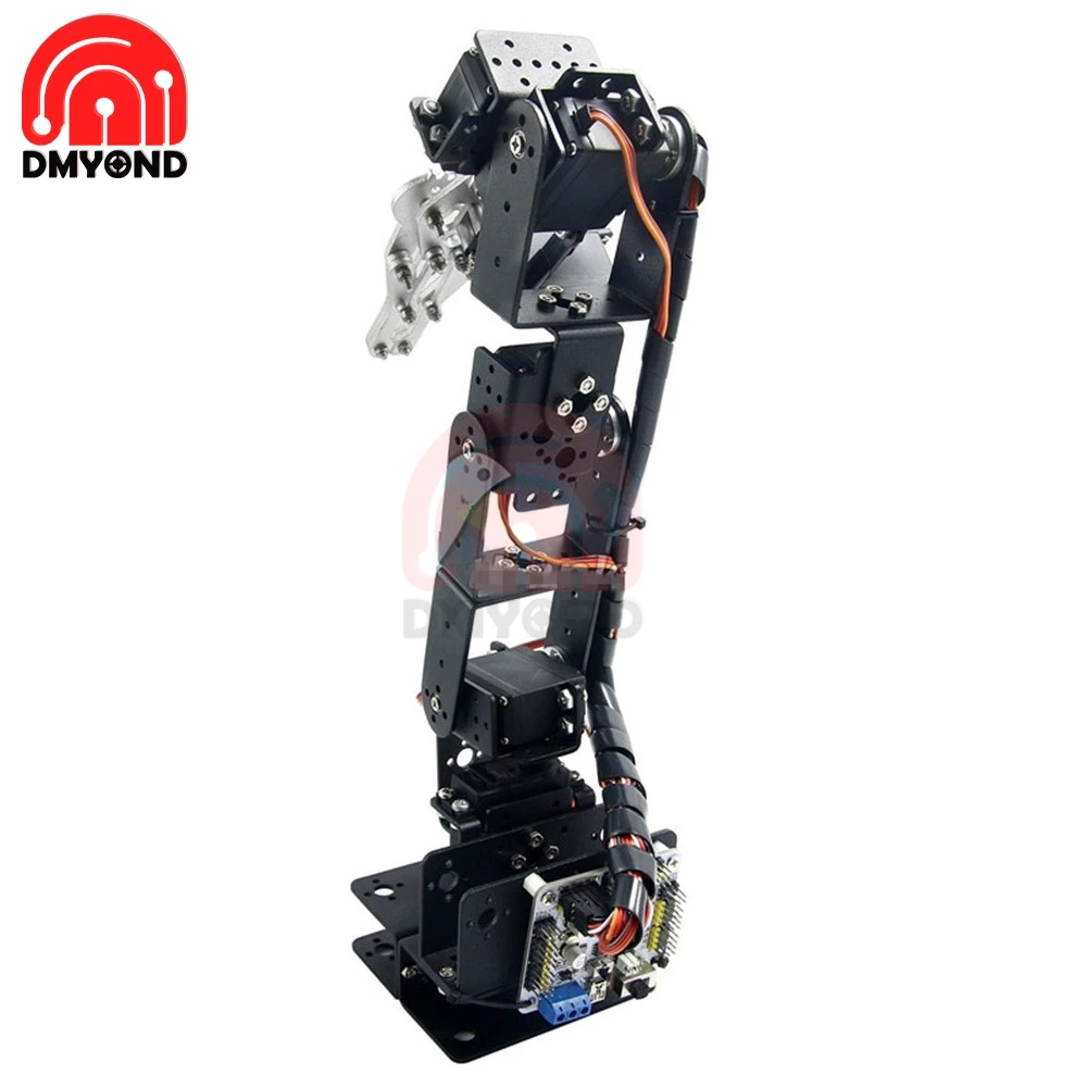 Алюминиевый робот 6 DOF Arm Claw Mount Механическая Роботизированная рука зажим коготь