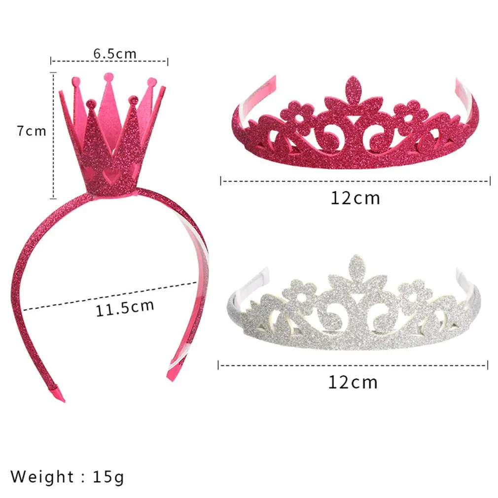 

Ragazze Shiny Crown Hairband Principessa Alice Bands Per le donne Bambino Bambini Toddler Party Compleanno Copricapo Oro Argento