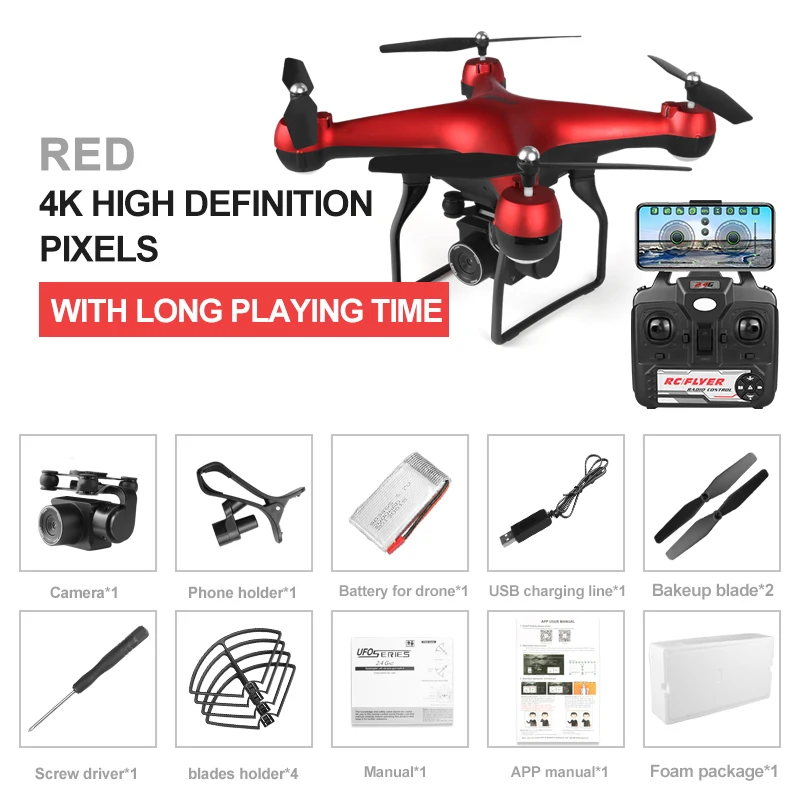 F68 Профессиональный Дрон 4K S32T 1080P в HD вращающаяся камера дроны WIFI FPV RC Квадрокоптер