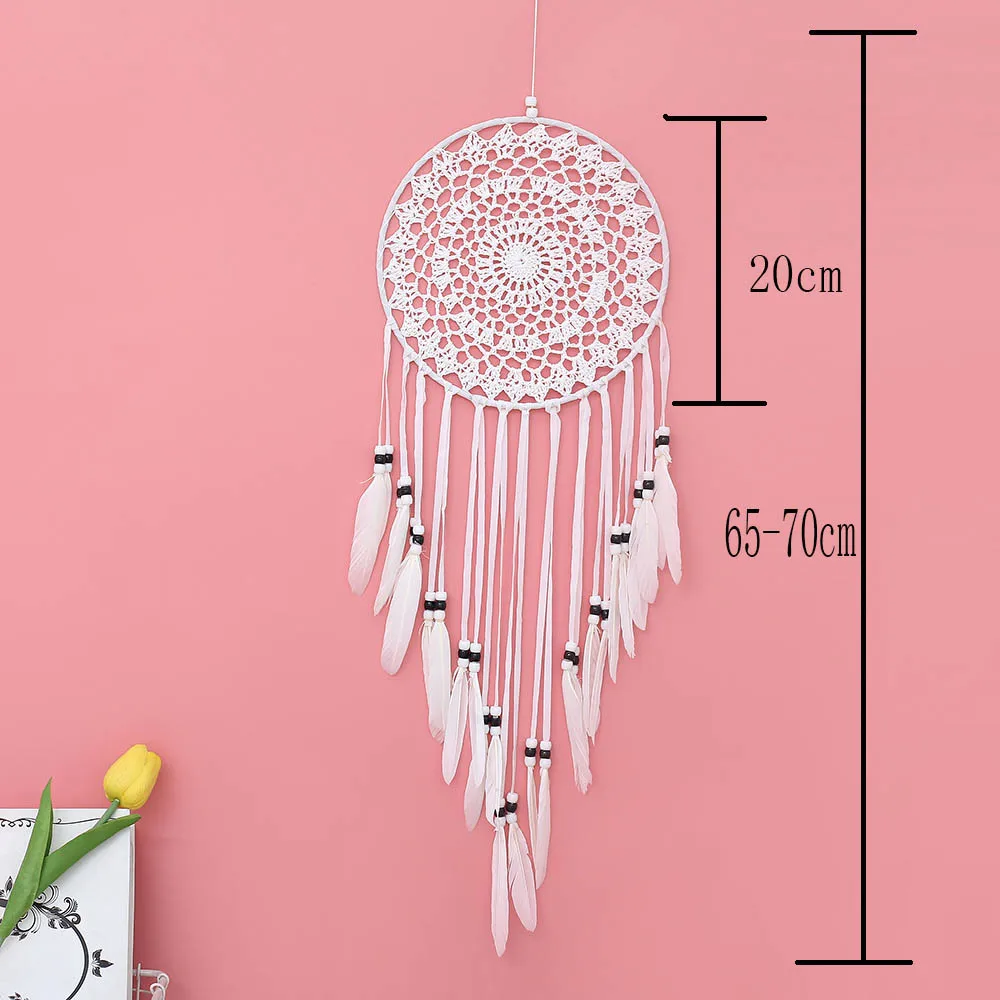 

Handmade Dream Catcher Wind Chimes Home Hanging Craft Gift Dreamcatcher Ornament Car Hanging Bedroom Decoration Indian Style