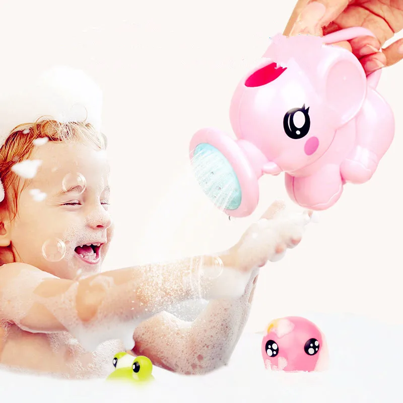 Kids Shower Bath Toys Cute Elephant Watering Pot Baby Faucet Bathing Water Spraying Tool Wheel Type Dabbling For | Игрушки и хобби