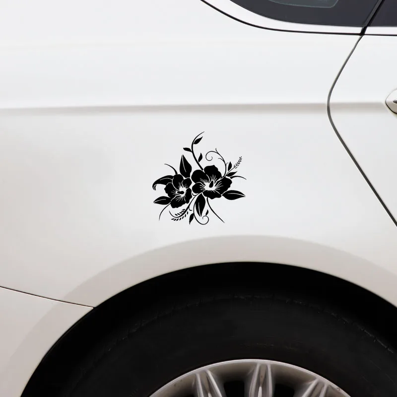 

Beautiful In Full Bloom Flower Art Pattern Vinyl Decal Delicate Car Sticker Waterproof Windshield Car Window Car Styling Decal