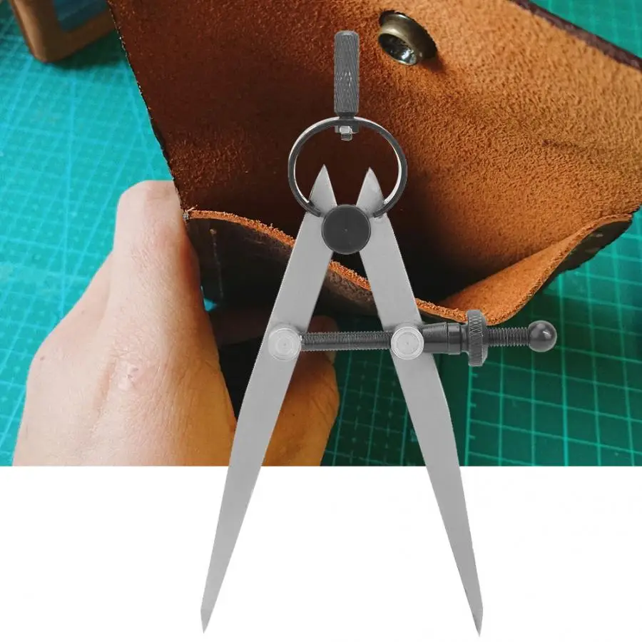 DIY Ручная работа ремесло 105 мм регулируемое для крыла кожаный Инструмент край Creaser стежка крыло делитель крест линия компасы кожа