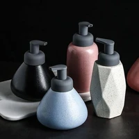 Ceramic Soap Dispenser Hand Soap Bottle Shower Gel Bottle Foam Emulsion Press Bottle Bathroom Accessories Mousse Soap Dispenser