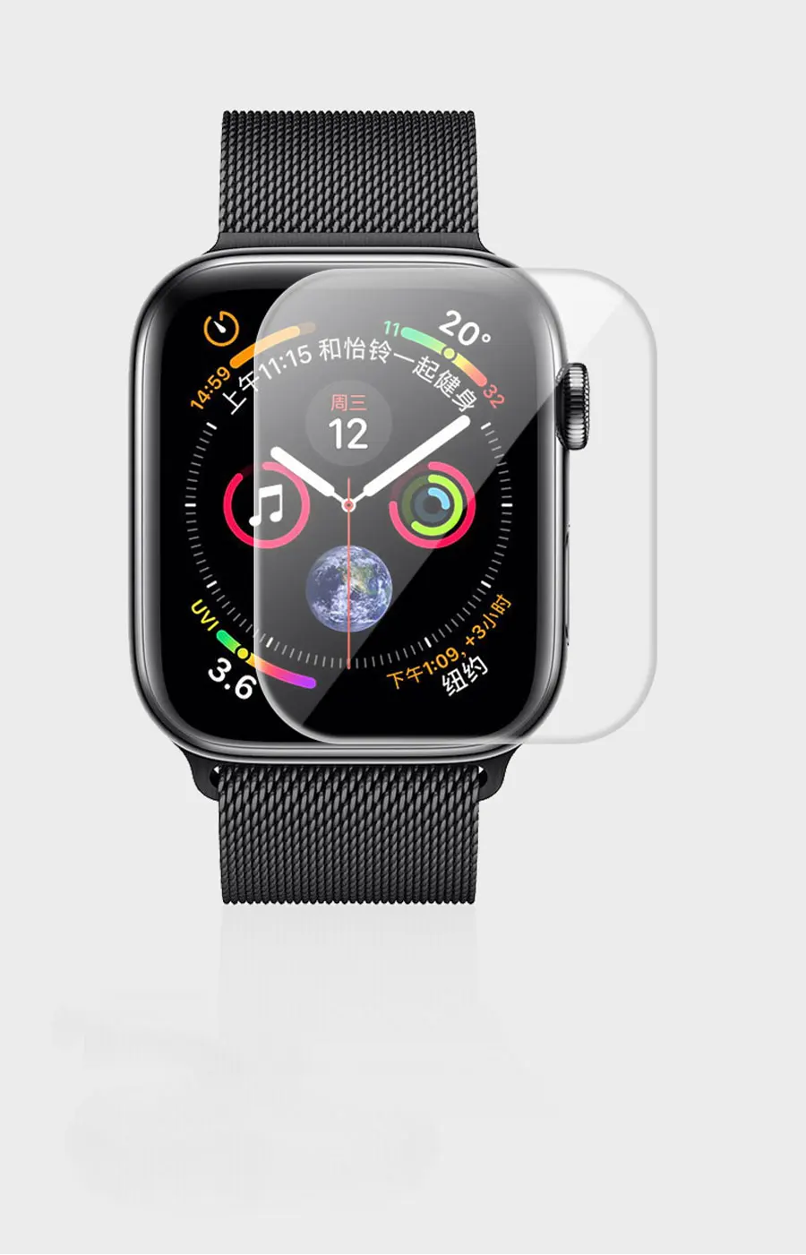 Ремешок для apple watch band 44 мм 40 мм correa iwatch band 42 мм 38 мм 10D HD защитная пленка для экрана apple watch 5 4 3 2 1