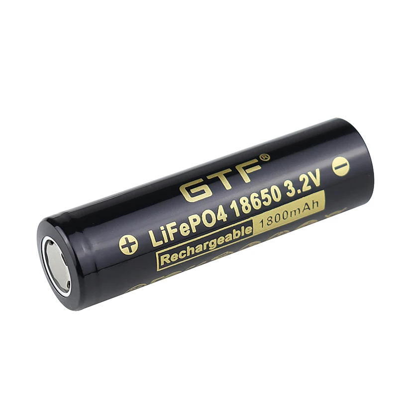 GTF 3.2V1800mAh Lifepo4 18650 Rechargeable Battery Cell Long Cycle Life 3C-5C Discharge For DIY E-bike LED Flashlight | Электроника