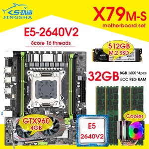 x79 motherboard with xeon e5 2640 v2 cpu lga2011 48gb32gb 1600mhz memory ddr3 ram gtx 960 4gb gpu cooler 512gb m 2 ssd combos free global shipping