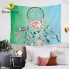 BlessLiving Dreamcatcher Tapestry Wall Hanging Tribal Wall Carpet Multicolors Bedspreads Floral Sheet Home Decoration 150x200cm 1