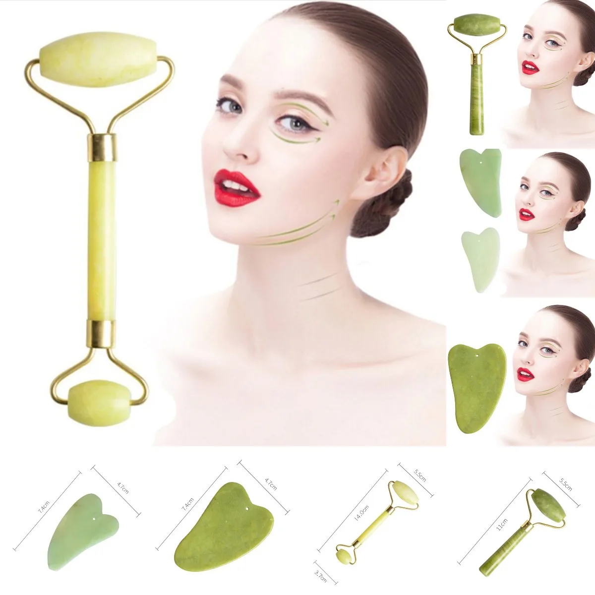 

Тарелка Для Массажа Гуаша, Нефритовый натуральный нефрит, гуаша, каменная доска, массажер для лица, скребки, инструменты для лица, шеи, спины,...