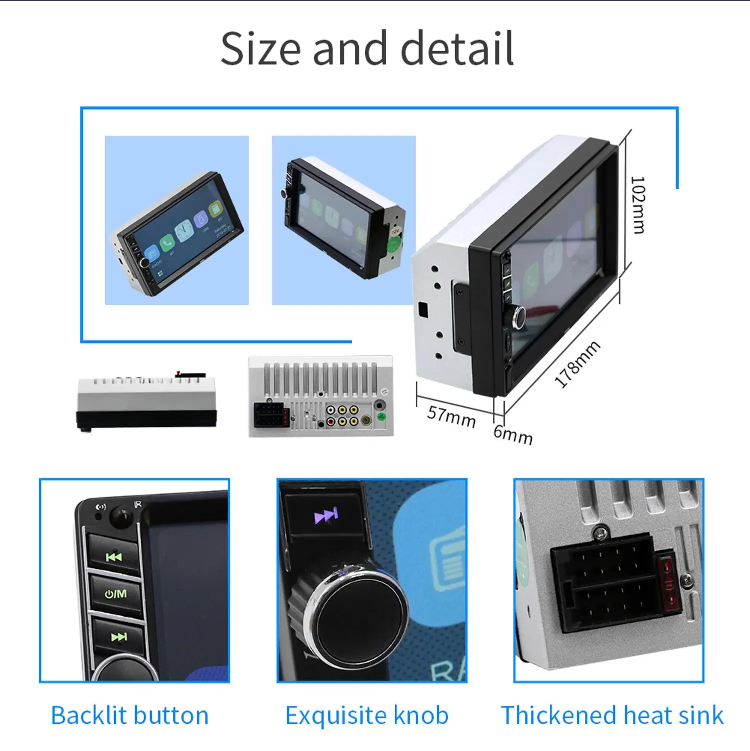Автомагнитола 2 din автомобильный радиоприемник с сенсорным экраном 7 дюймов