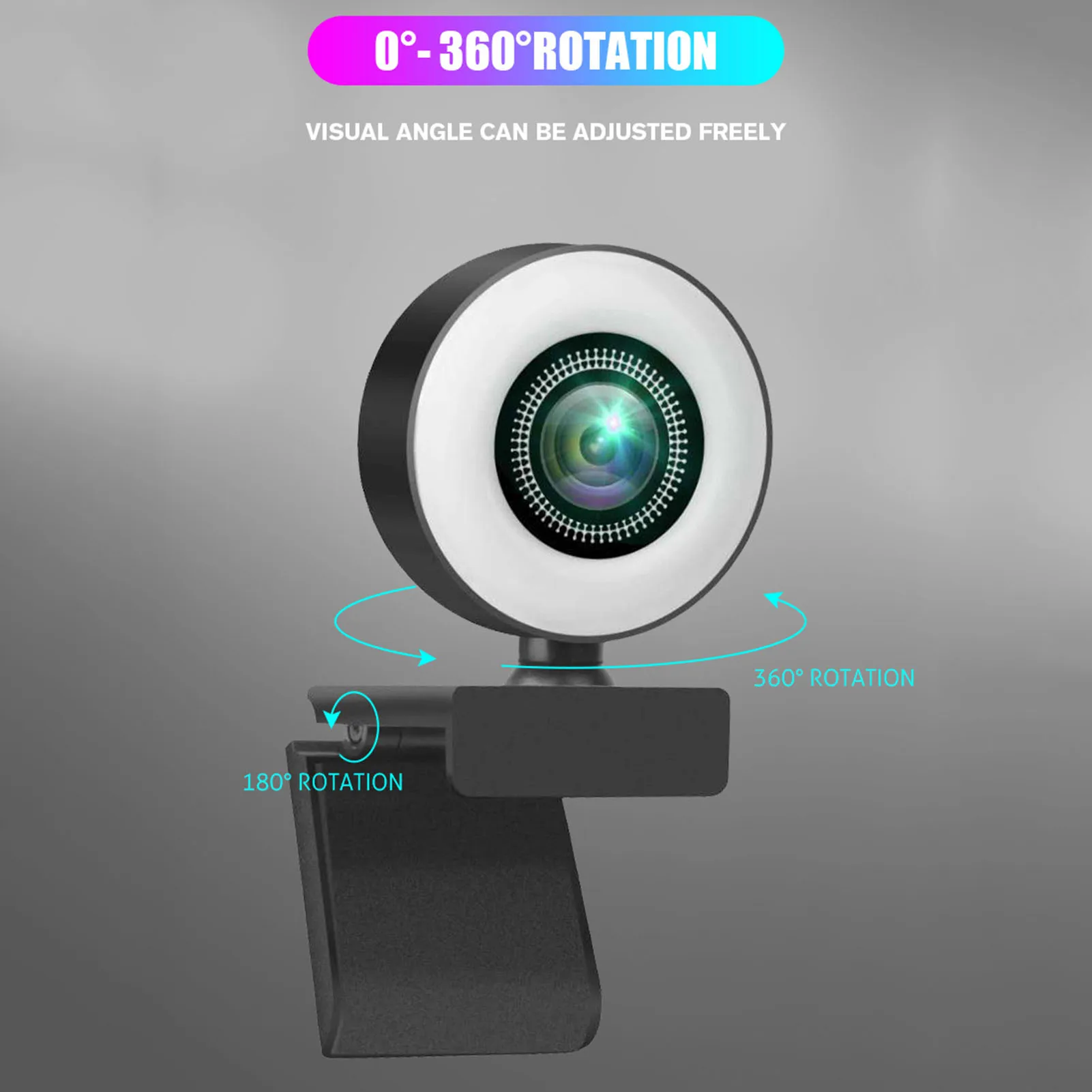 Многофункциональная мини-камера 4K 5 миллионов HD USB веб-камера с подсветильник