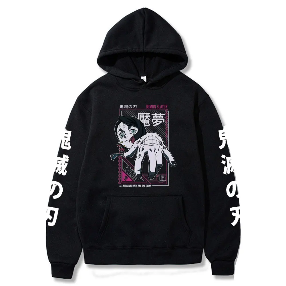 

Japan Anime Demon Slayer Enmu Graphics Print Hoodie Men Women Casual Fashion Hooded Sweatshirt Unisex Oversized Harajuku Hoodies