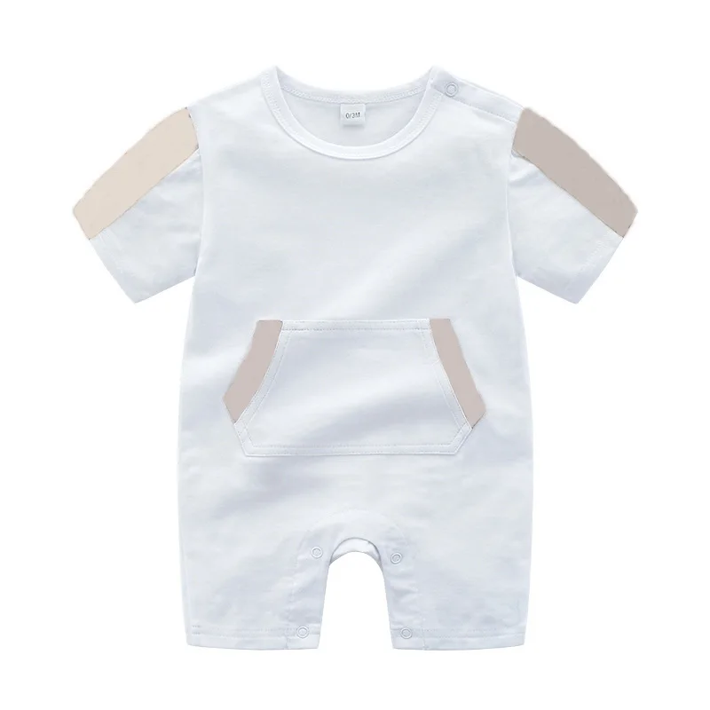 Для маленьких девочек одежда Детские комбенизоны короткий рукав для