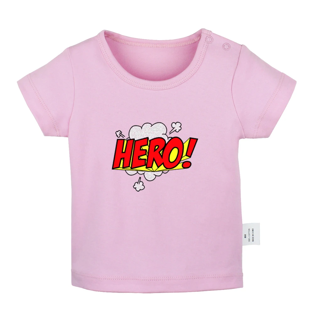 Дизайнерские футболки для новорожденных с надписями супергероев BAM Футболки