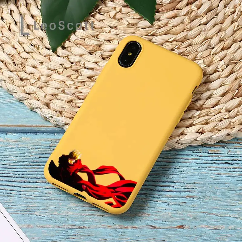 

TriGun Stampede Wolfwood Phone Case Yellow Candy Color for iPhone 11 12 mini pro XS MAX 8 7 6 6S Plus X SE 2020 XR