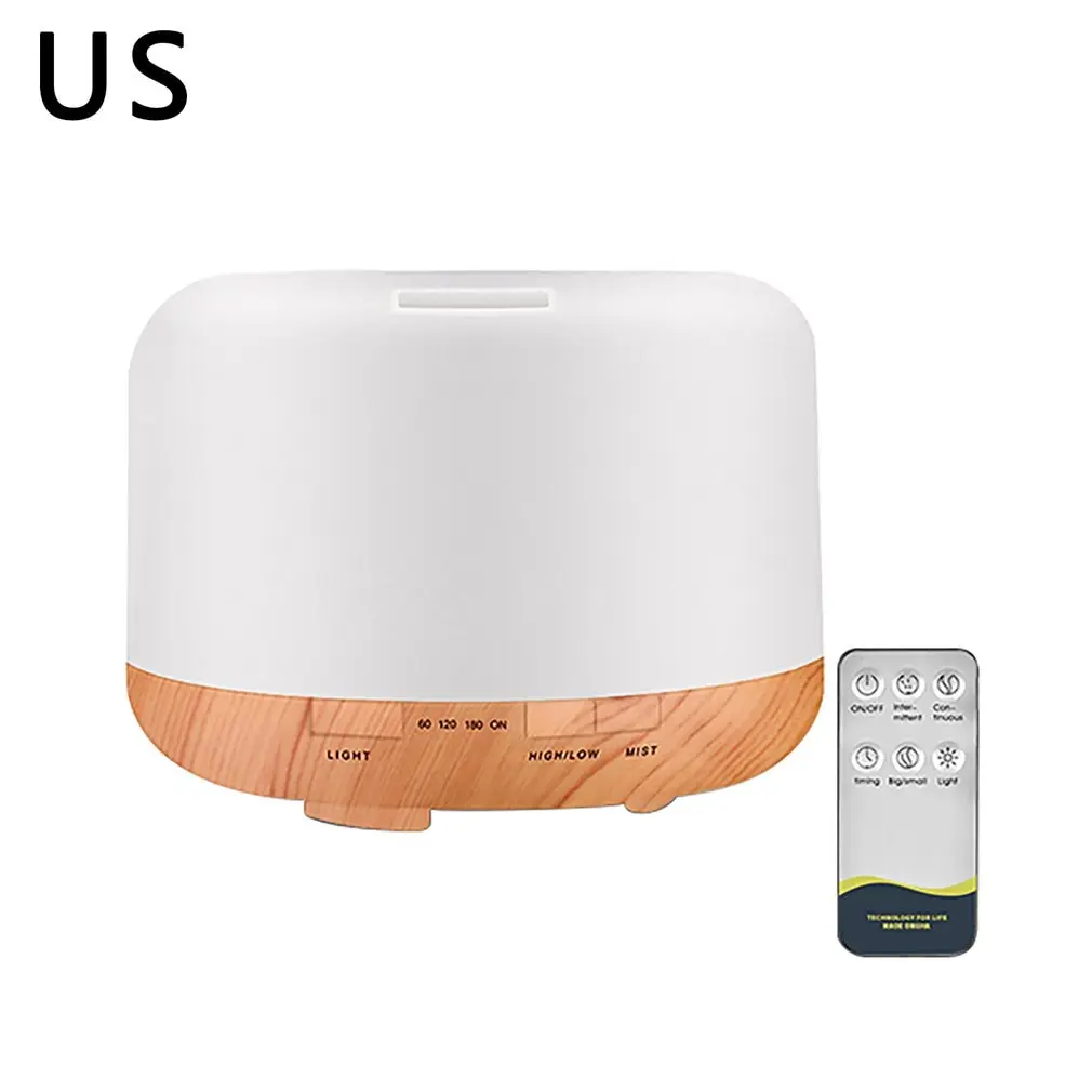 

Electric Aroma Diffuser Air Humidifier 500ML Ultrasonic Cool Mist Maker Fogger LED Essential Oil Diffuser With Remote Control