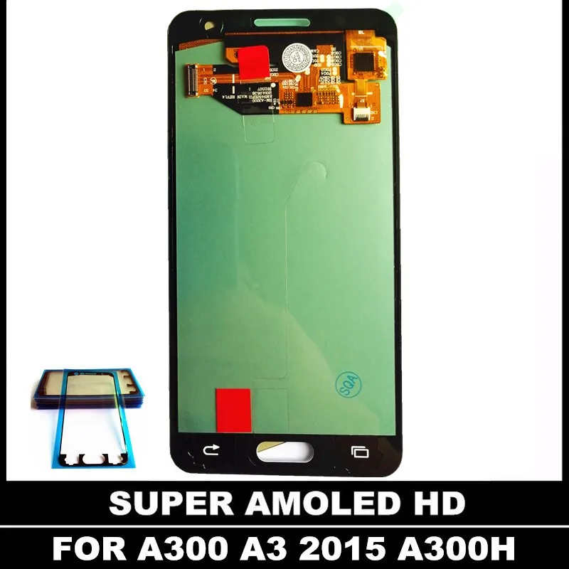 LCDs для мобильного телефона Samsung Galaxy A3 2015 A300 A300F AMOLED LCD без битых пикселей дисплей с